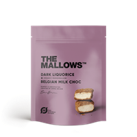 The Mallows Dark Liquorice - Skumfiduser med lakrids 90 g - Økologisk/Glutenfri  